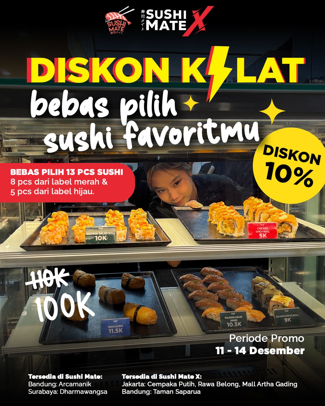 5000盾一个寿司还打折？雅加达这家“寿司Warteg”我封神！ 3