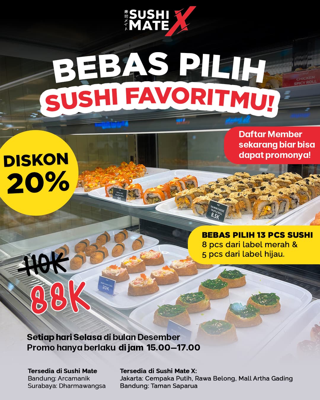 Anjay, Sushi 5 Ribuan Masih Diskon? ‘Sushi Warteg’ Jakarta Ini Fix Juaranya