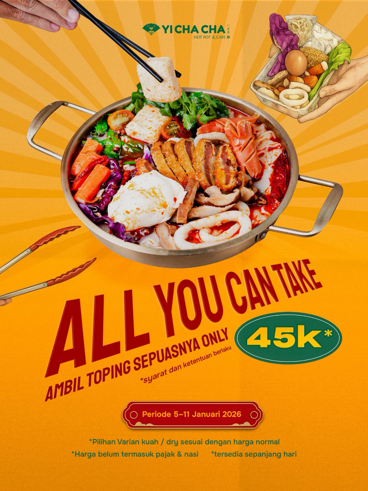 Anjay! Hotpot di Solo cuma 45k sepuasnya, auto bikin harga Jakarta dipertanyakan.