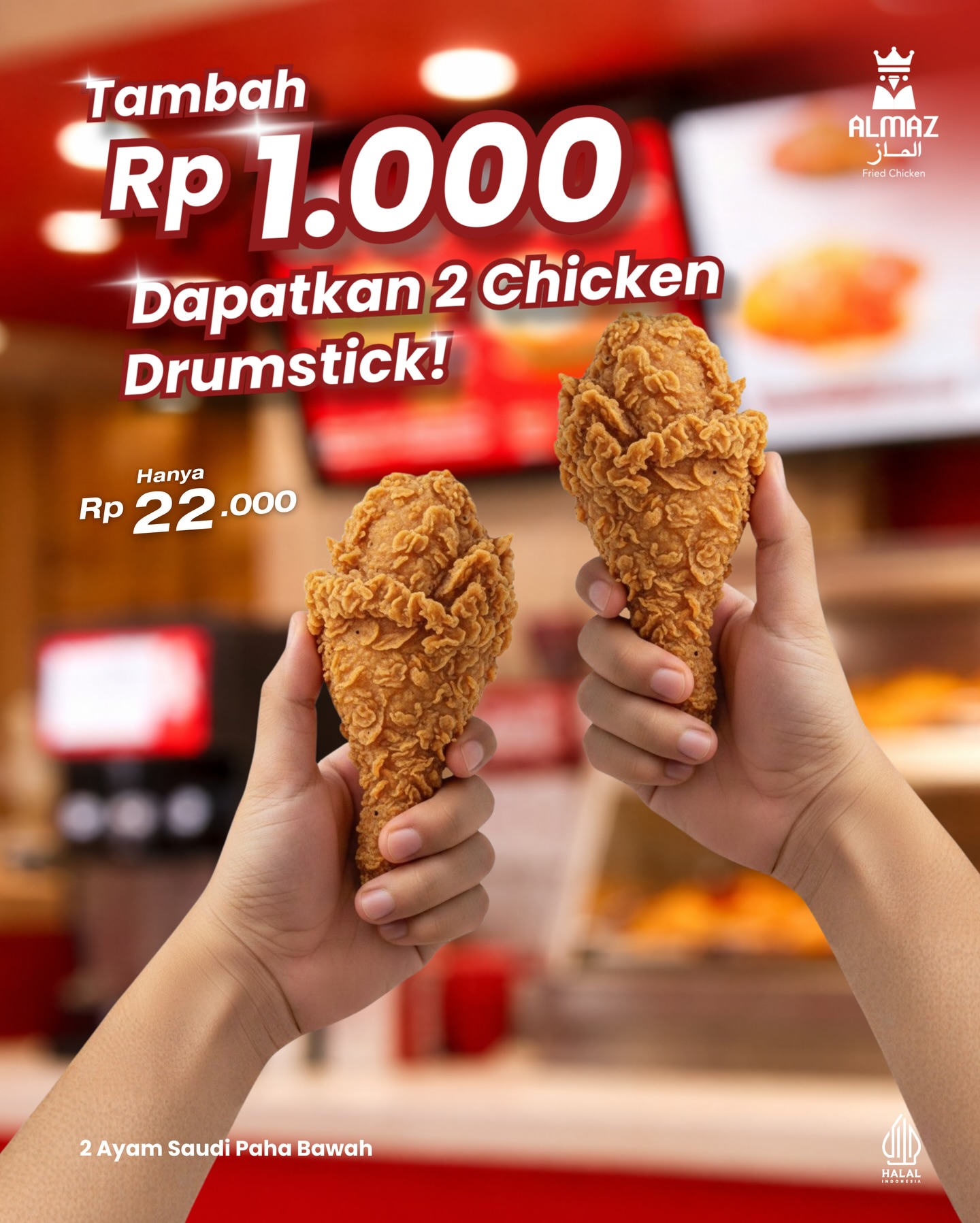 Modal 30rb makan sampe begah! Anjay, ayam goreng Arab di Lampung ini ayamnya lebih gede dari muka 2