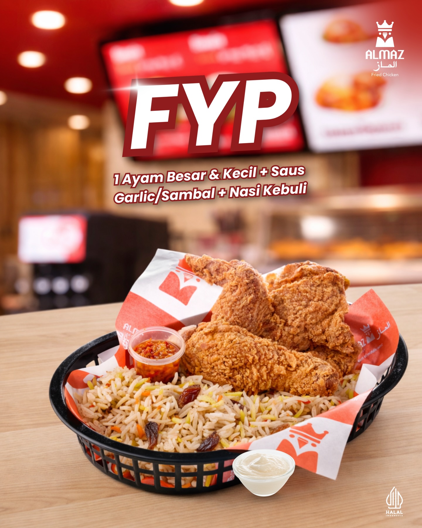 Modal 30rb makan sampe begah! Anjay, ayam goreng Arab di Lampung ini ayamnya lebih gede dari muka